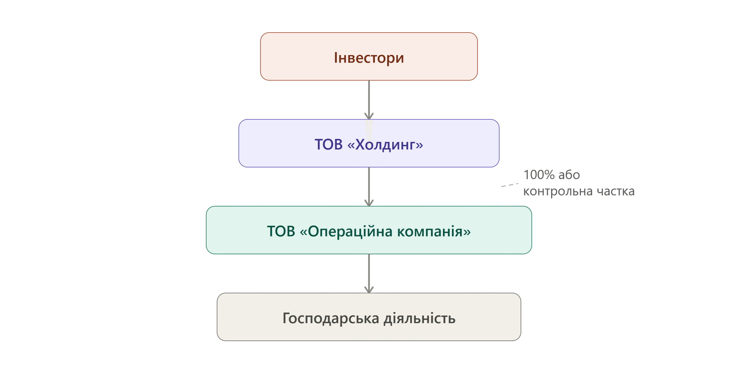 Схема моделі №2 - ТОВ інвесторів + операційна компанія